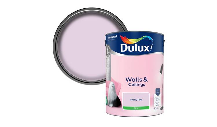 Dulux Walls & Ceilings Silk Paint Pretty Pink - 5L