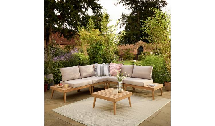 Habitat Wooden Garden Sofa Set