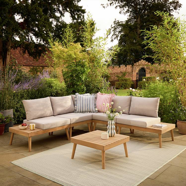 Habitat Wooden Garden Sofa Set 0