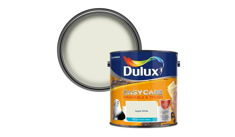 Dulux Easycare W&T Matt Paint Apple White - 2.5L