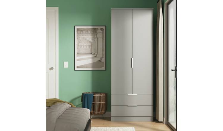 Welcome Orillia 2 Door 2 Drawer Wardrobe - Grey