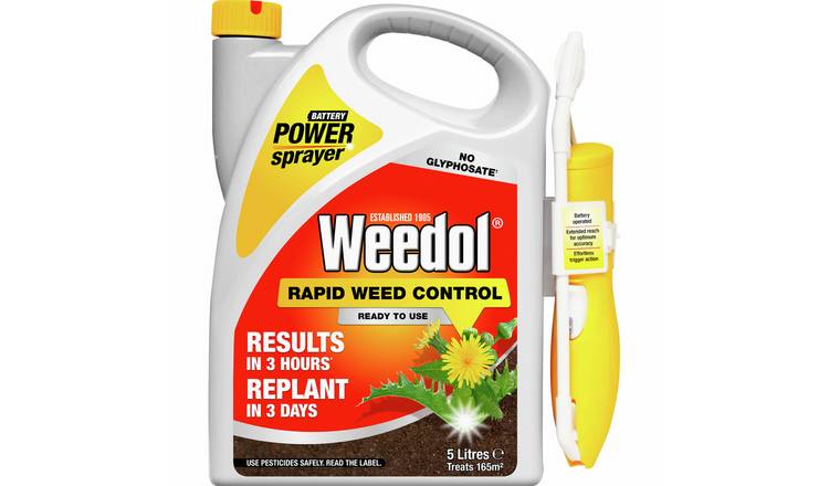 Weedol Rapid Weed Control Weedkiller with Power Sprayer - 5L