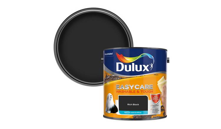 Dulux Easycare W&T Matt Paint Rich Black - 2.5L