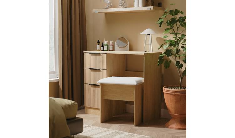 Welcome Tofino Vanity 3 Drawer Dressing Table - Oak