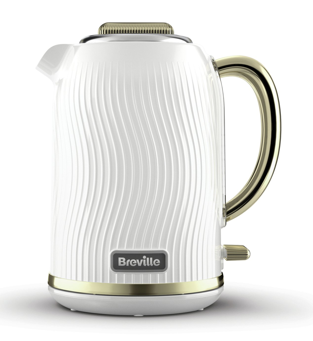 white and gold kettle