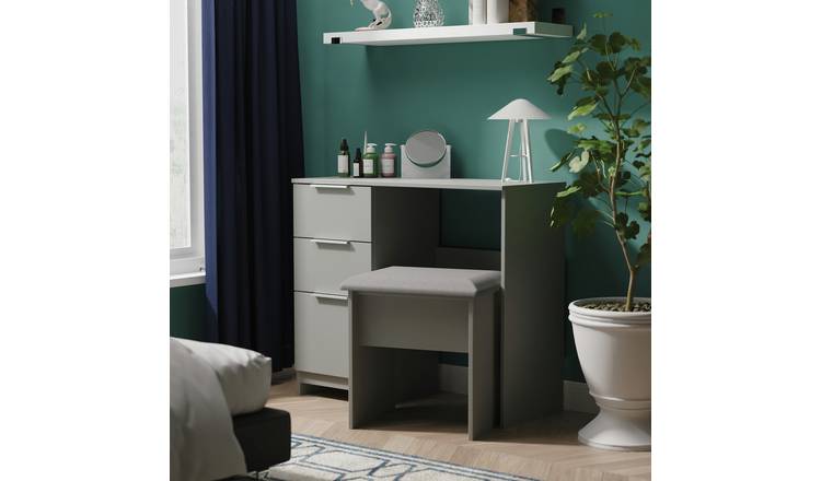 Welcome Orillia Vanity 3 Drawer Dressing Table - Grey