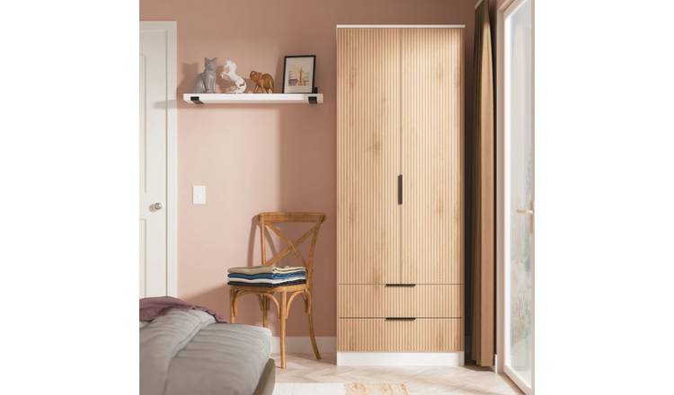 Welcome Tofino 2 Door 2 Drawer Wardrobe - White & Oak