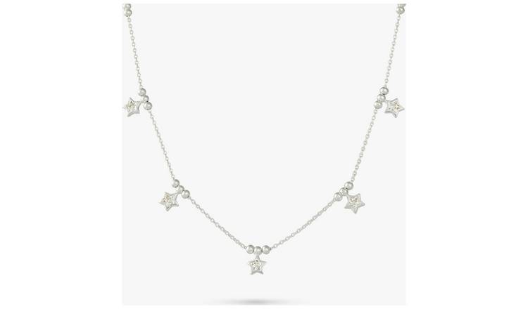 Revere Sterling Silver Cubic Zirconia Stars Necklace