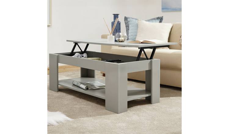 Grey wash lift store top coffee table