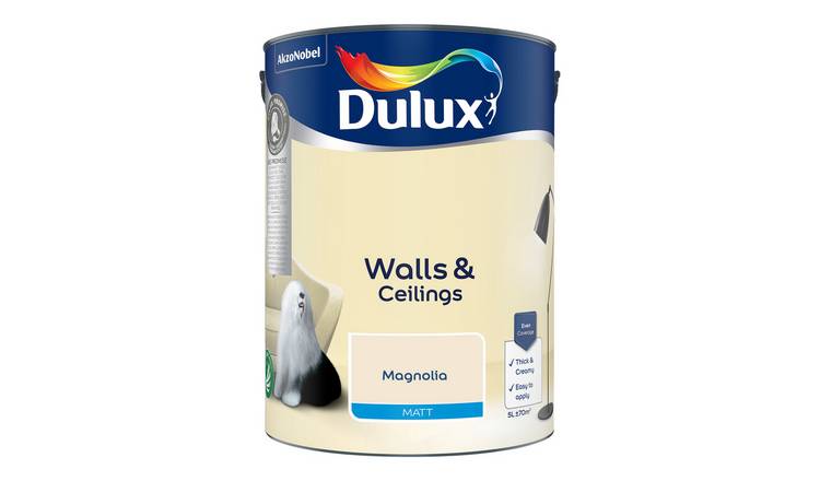 Dulux Walls & Ceilings Matt Paint Magnolia - 5L