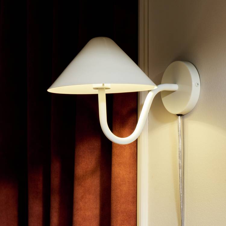 Habitat Wave Metal Wall Light - Ivory 0