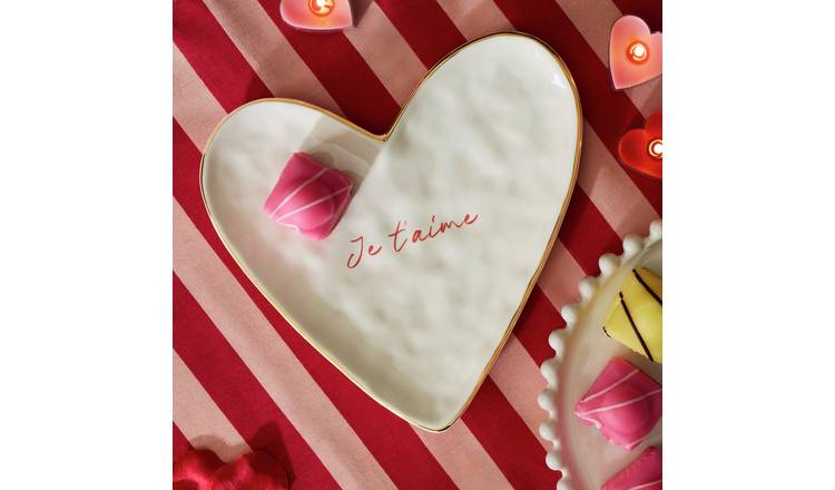 Argos Home Je t'aime Heart Plate