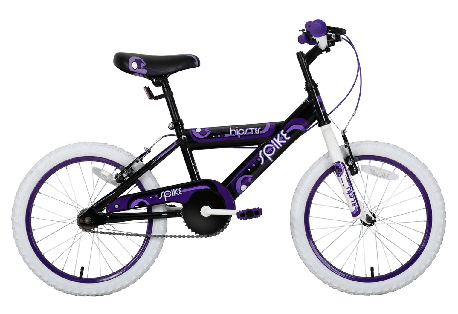 Spike 18 inch Wheel Size Kids Mountain Bike - Purple