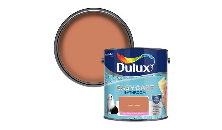 Dulux Easycare Bathroom Soft Sheen Paint Frosted Papaya-2.5L
