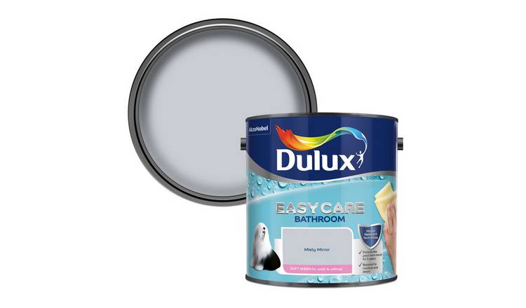 Dulux Easycare Bathroom Soft Sheen Paint Misty Mirror - 2.5L
