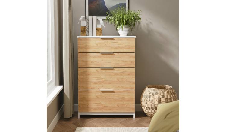 Welcome Orillia 4 Drawer Chest - White & Oak