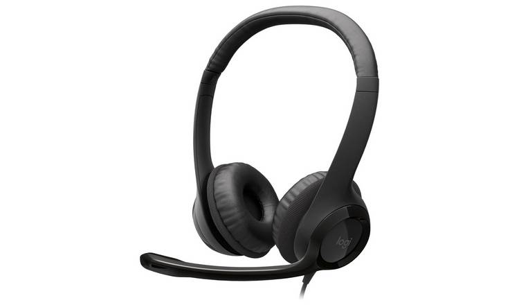Logitech H390 Laptop and PC Wired Headset - Black