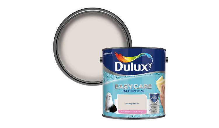 Dulux Easycare Bathroom Soft Sheen Paint Nutmeg White - 2.5L