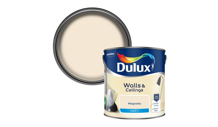 Dulux Walls & Ceilings Matt Paint - Magnolia - 2.5L