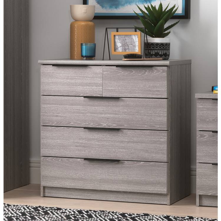 Argos Home Hallingford 5 Drawer Chest - Grey Oak Effect 0