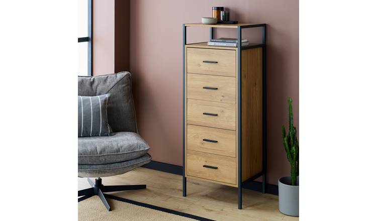 Argos Home Loft Living 5 Drawer Tallboy - Oak