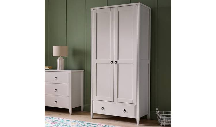 Argos Home Lucie 2 Door 1 Drawer Wardrobe - Off White