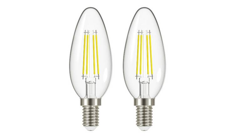 Argos Home 3.4W LED E14 Dimmable Light Bulb - 2 Pack