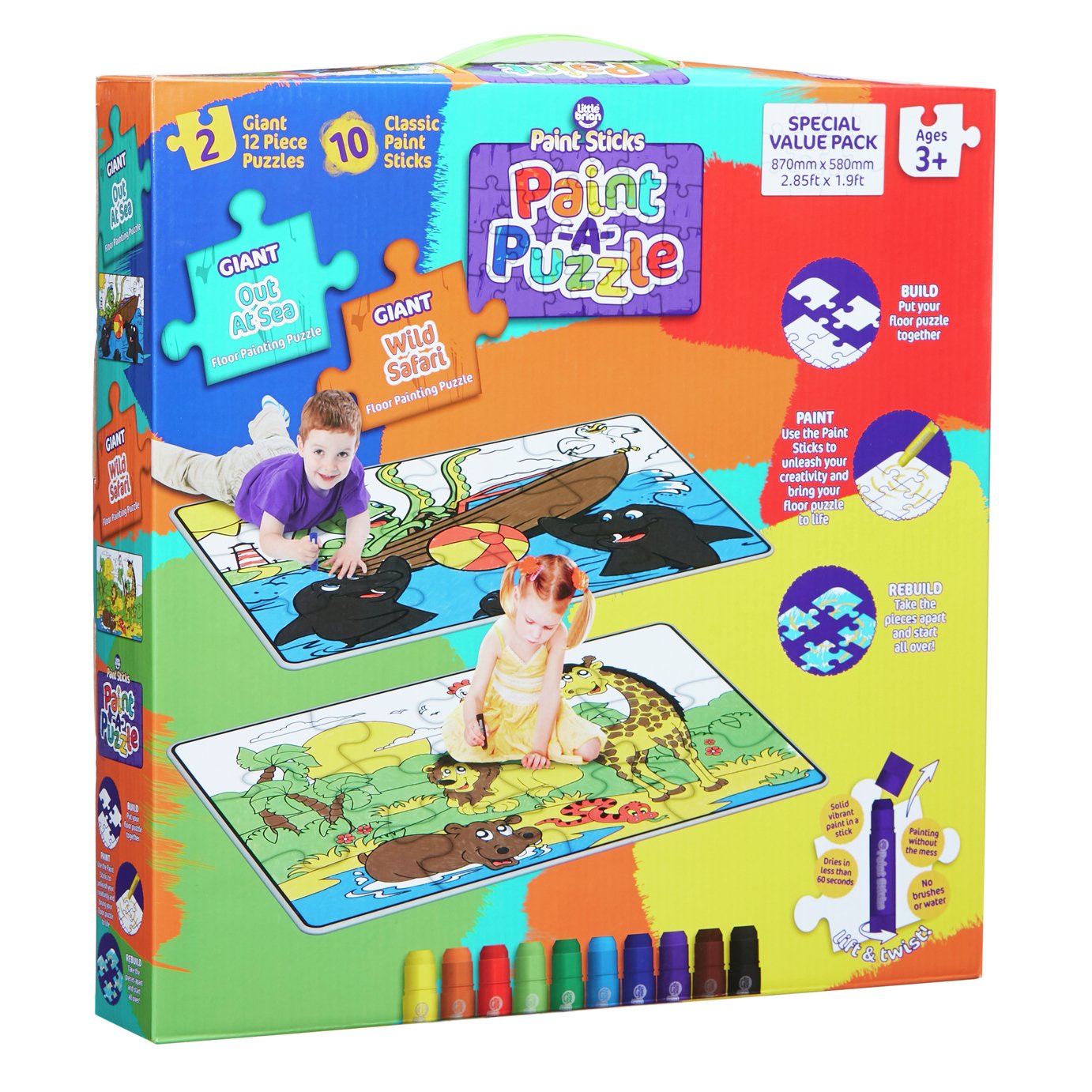 Little Brian Paint Sticks Paint A Puzzle 2-in-1 Pack Review