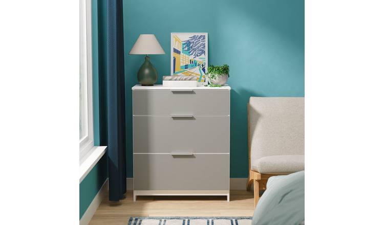 Welcome Orillia 3 Drawer Chest - White & Grey