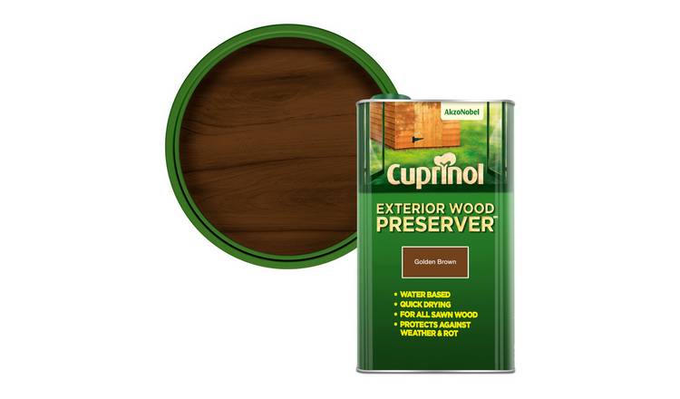 Cuprinol Exterior Wood Preserver Golden Brown - 5L