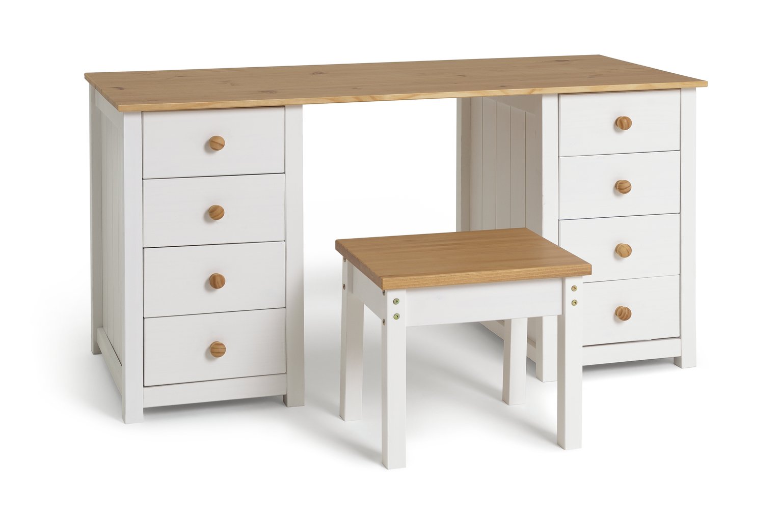 Argos Home Scandinavia Dressing Table & Stool - Two Tone