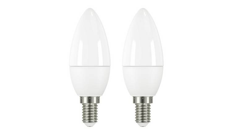 Argos Home 3.4W LED Candle Dimmable E14 Light Bulb - 2 Pack