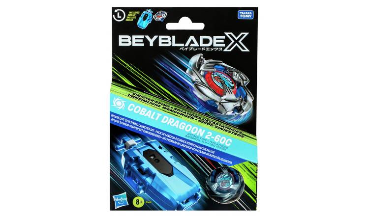 Beyblade X Cobalt Dragoon 2-60CLeft-Spin String Launcher Set