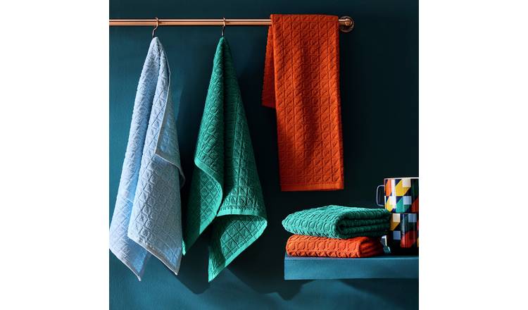 Habitat Geo Terry Pack of 5 Tea Towels
