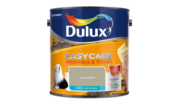 Dulux Easycare Washable & Tough Paint Overtly Olive - 2.5L