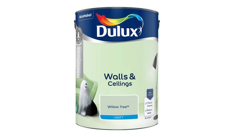 Dulux Walls & Ceilings Matt Paint Willow Tree - 5L