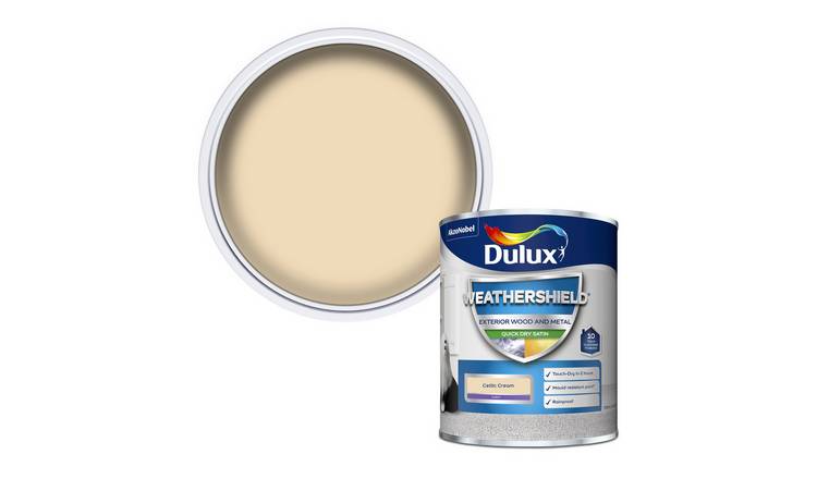 Dulux Weathershield Quick Dry Satin Celtic Cream - 750ml