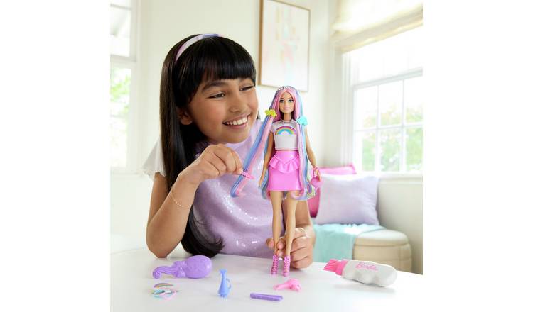 Barbie Rainbow Sparkle Hair Fashion Doll - 32cm