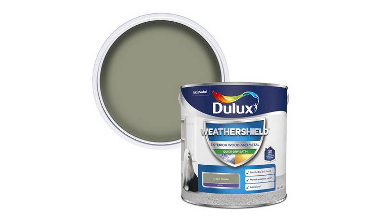 Dulux Weathershield Quick Dry Satin Green Glade - 2.5L