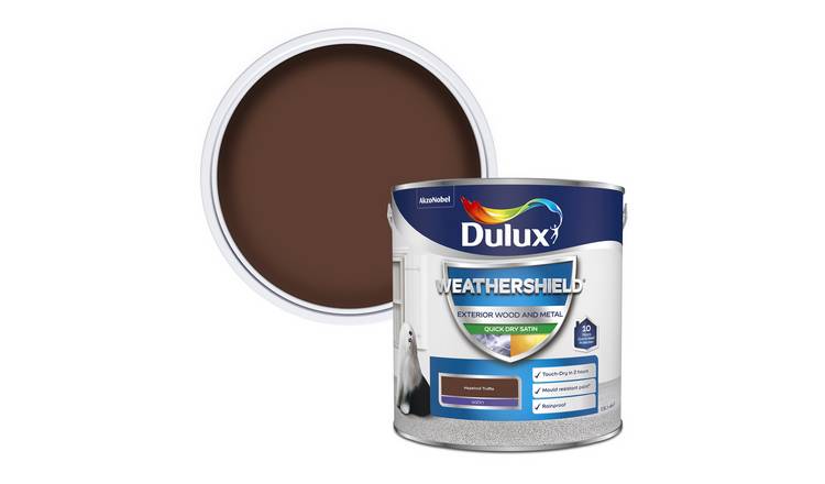 Dulux Weathershield Quick Dry Satin Hazelnut Truffle - 2.5L