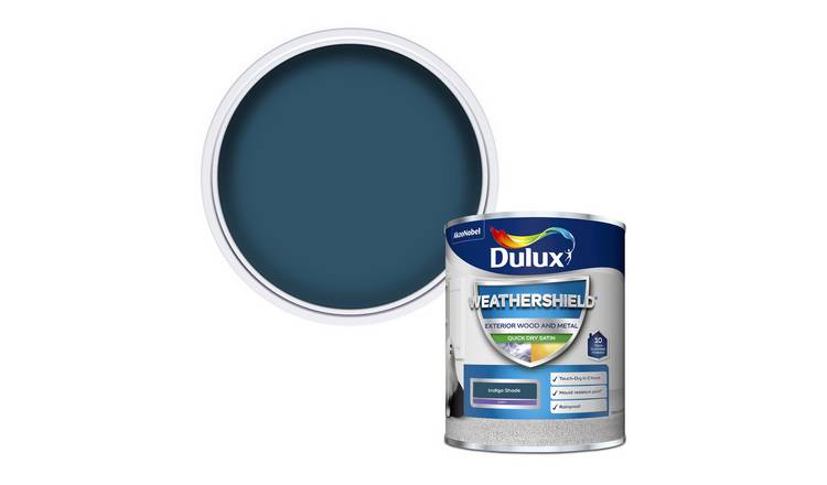 Dulux Weathershield Quick Dry Satin Indigo Shade - 750ml