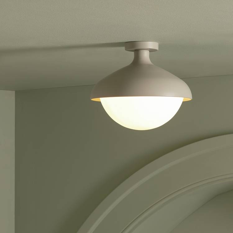 Habitat Acorn Metal Flush Ceiling Light - Latte 0