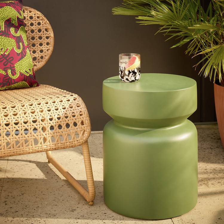 Habitat Outdoor Side Table - Green 0