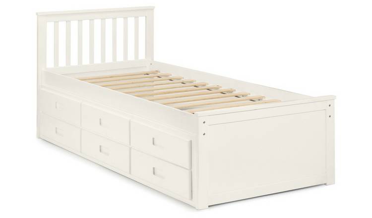 Julian Bowen Maisie Trundle Day Bed & 2 Mattresses - White