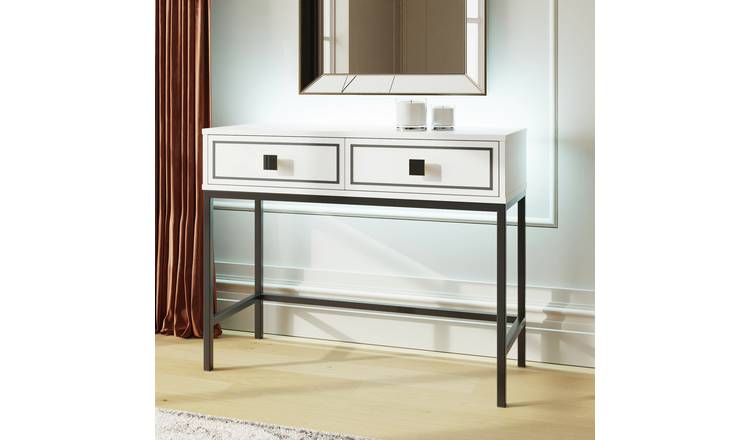 Frank Olsen Mia 2 Drawer Console Table - White
