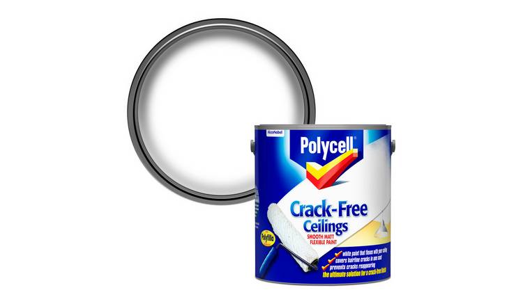 Polycell Crack Free Ceilings Smooth Matt Flexible Paint-2.5L