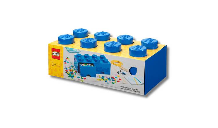 LEGO Brick Drawer 8 Knobs - Blue