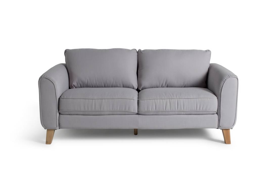 Habitat Cooper Fabric 3 Seater Sofa - Light Grey