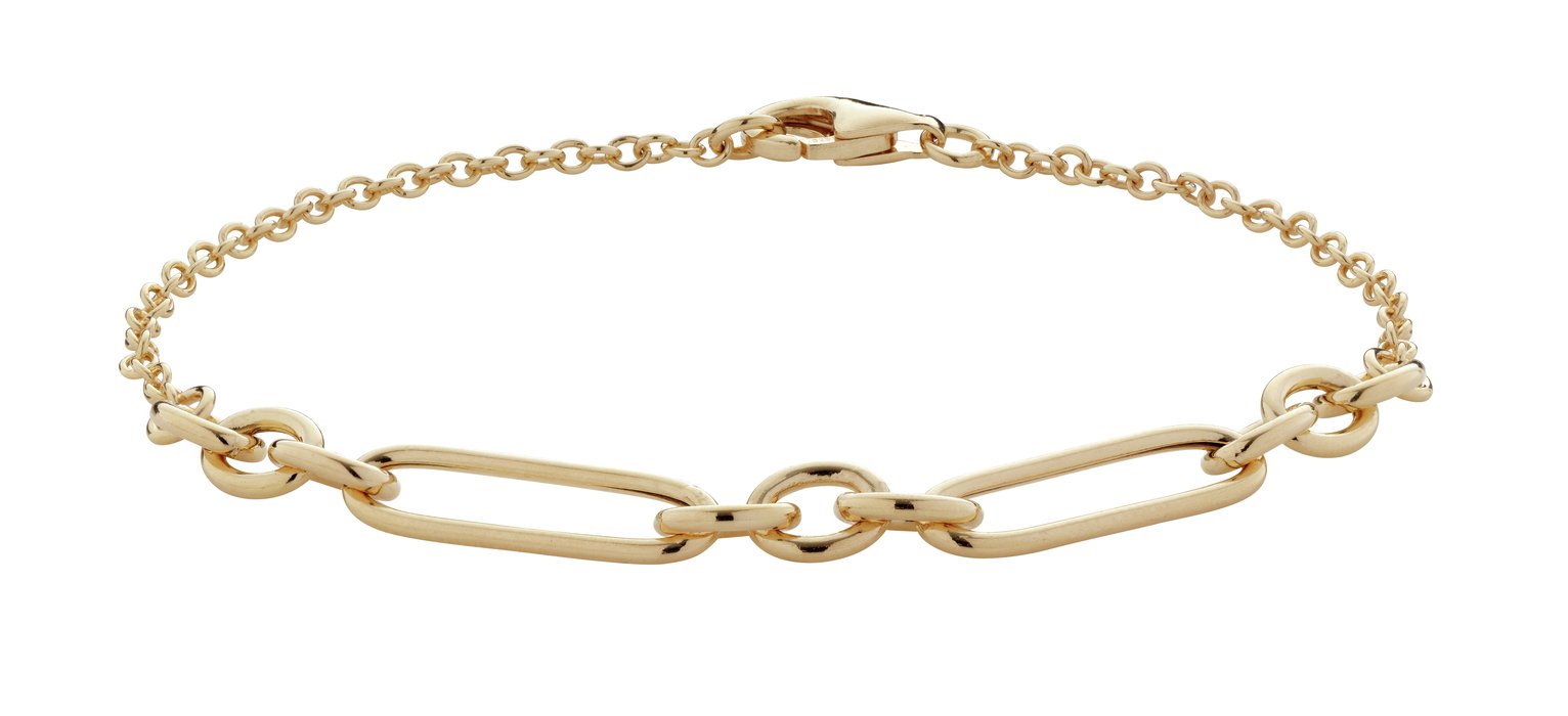 Revere 9ct Gold Plated Sterling Silver Large Link Bracelet Review