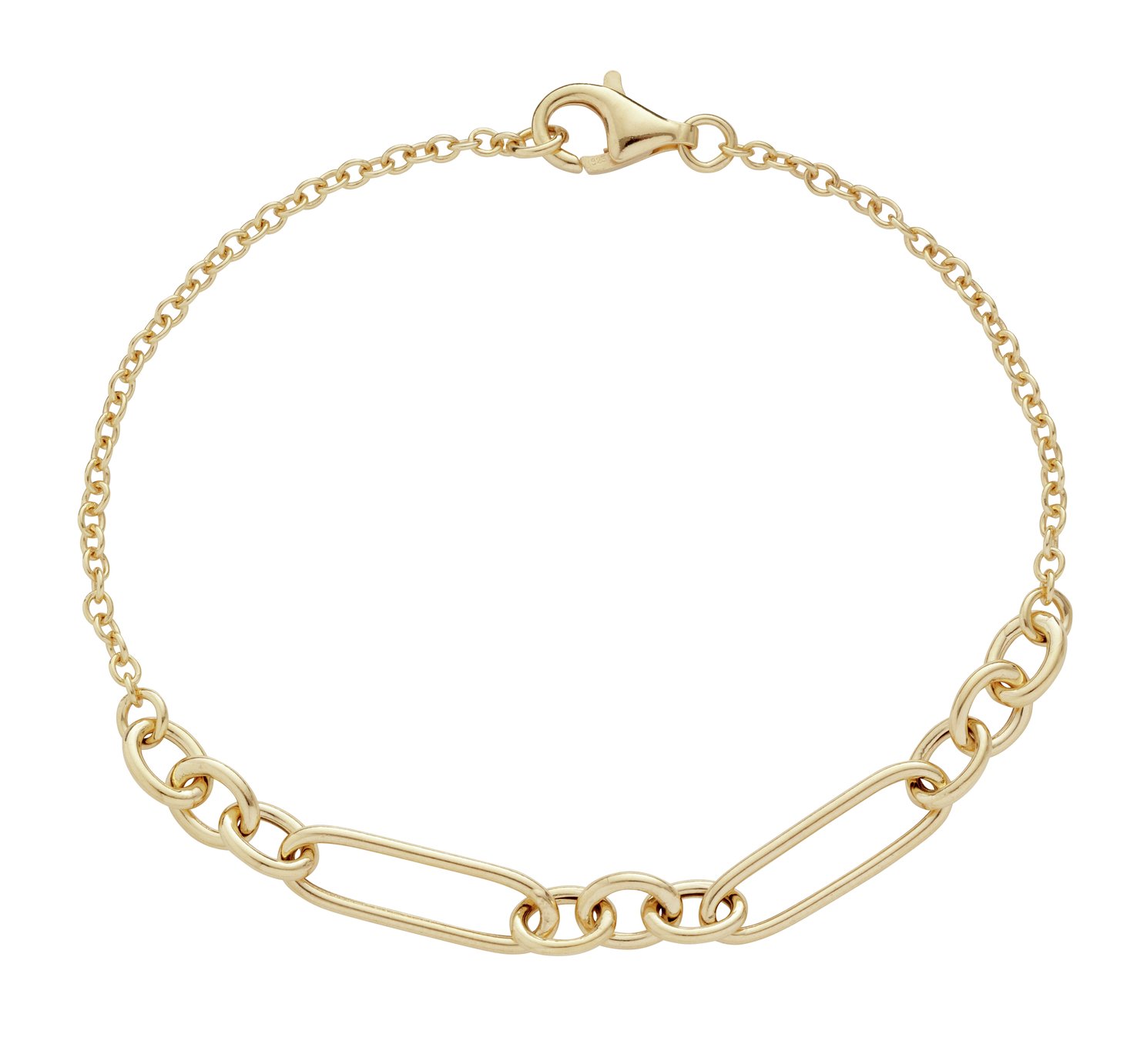 Revere 9ct Gold Plated Sterling Silver Large Link Bracelet Review